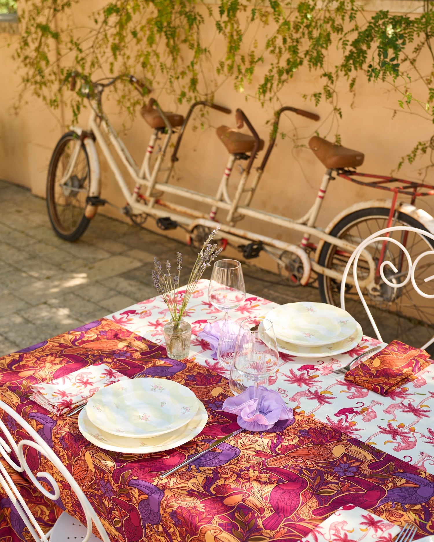 Tovaglia Rettangolare in Cotone - 180x280 cm - <br> Tovaglia Mounkey