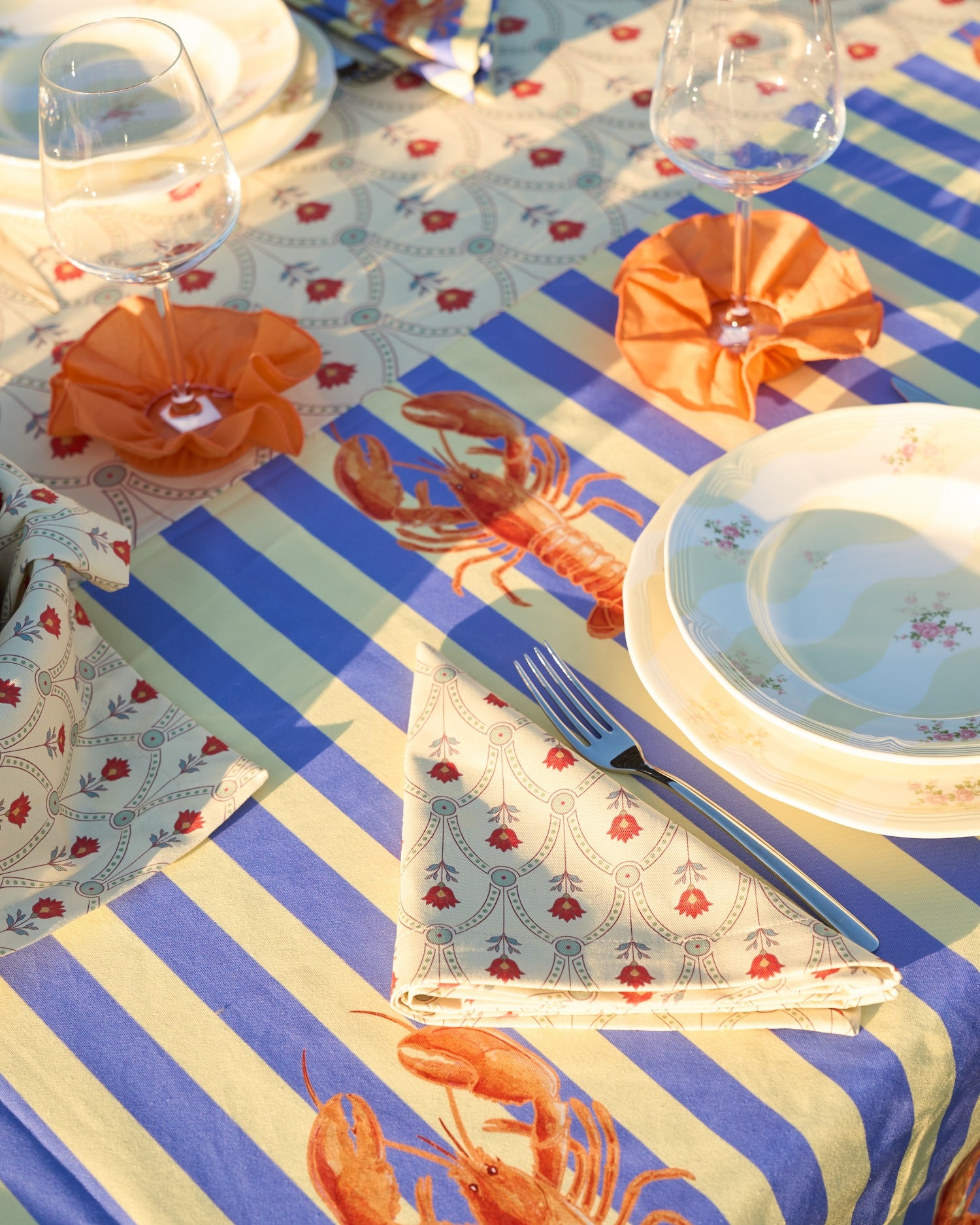 Tovaglioli in Cotone - 40x40 cm - <br> Bells - Set da due