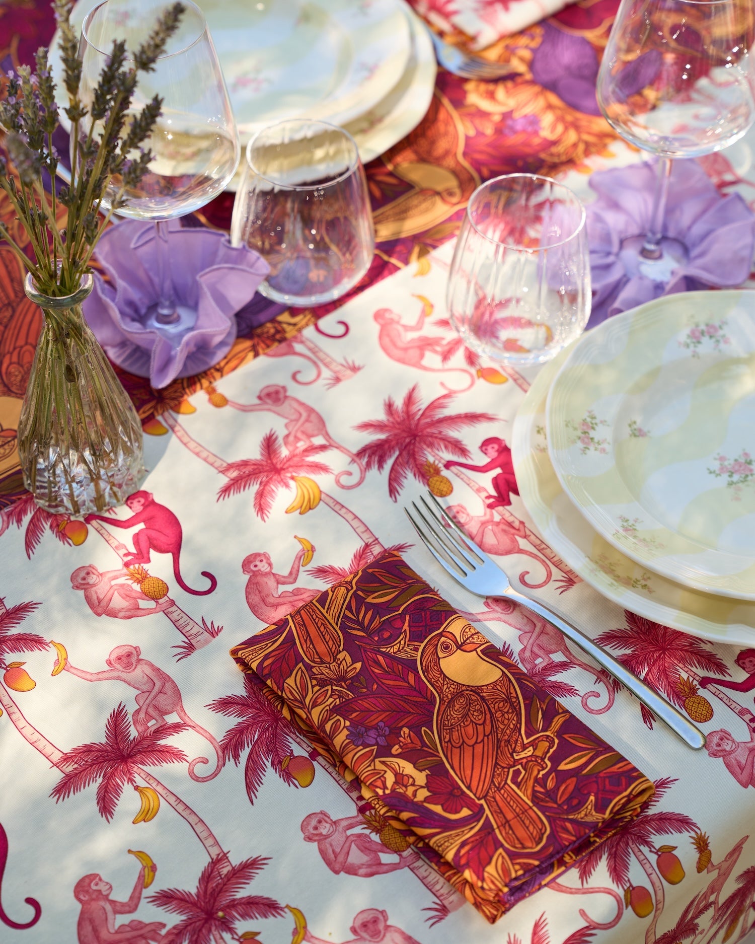 Tovaglioli in Cotone - 40x40 cm - <br> Tucan - Set da due