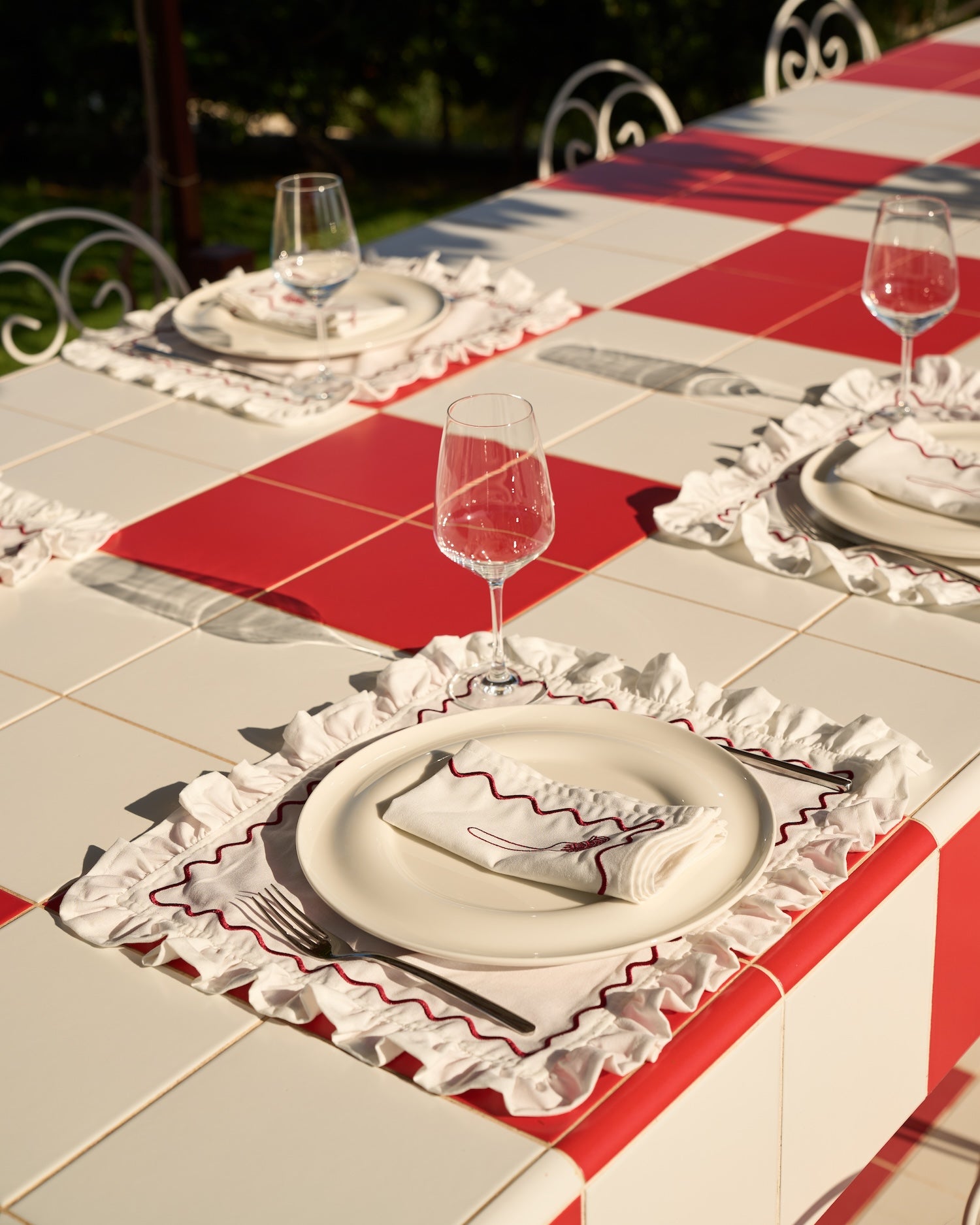 Tovagliette - "A Touch Of Red" - Set Da Due
