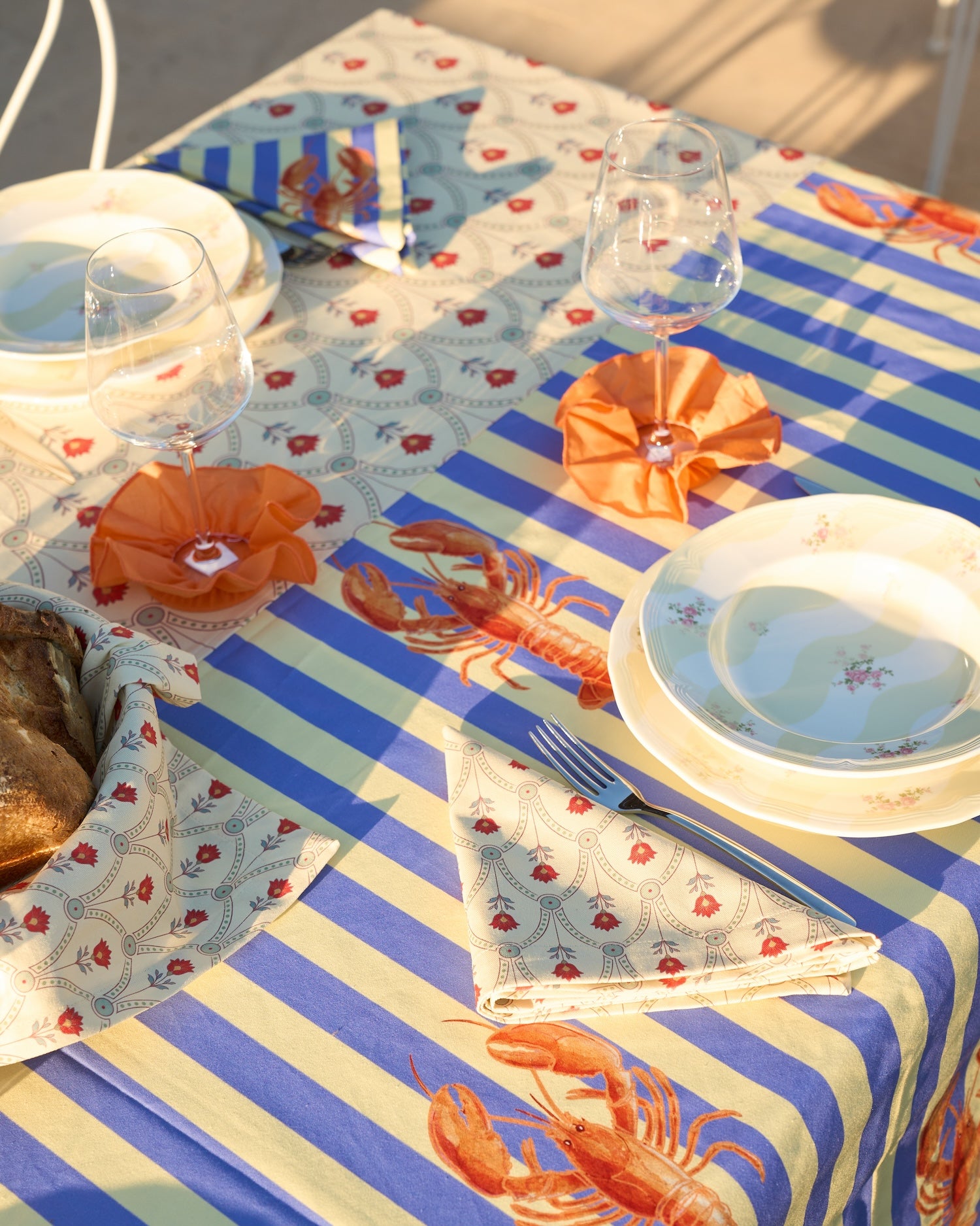 Tovaglioli in Cotone - 40x40 cm - <br> Bells - Set da due